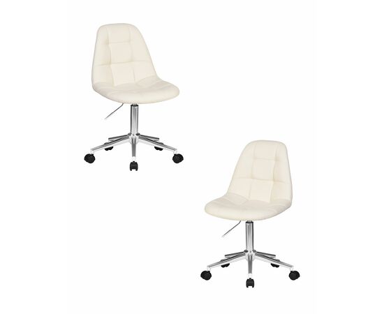 Набор 2 шт Офисное кресло для персонала DOBRIN MONTY, кремовый, Вариант: кремовый | Интернет магазин мебели и декора LifeDekor