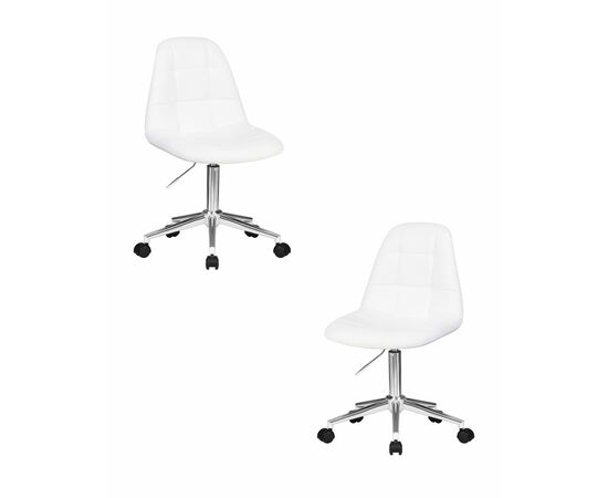 Набор 2 шт Офисное кресло для персонала DOBRIN MONTY, белый, Вариант: белый | Интернет магазин мебели и декора LifeDekor