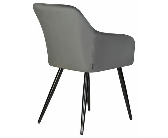 Набор 2 шт Стул обеденный DOBRIN ROBERT, черные матовые ножки, велюр V108-92 Антрацит, Вариант: черные матовые ножки, велюр V108-92 Антрацит, изображение 5 | Интернет магазин мебели и декора LifeDekor