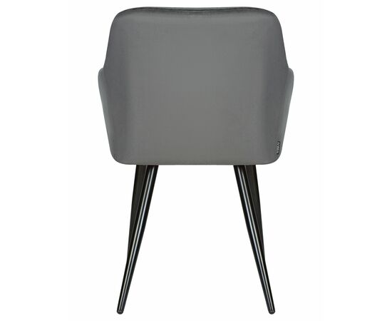Набор 2 шт Стул обеденный DOBRIN ROBERT, черные матовые ножки, велюр V108-92 Антрацит, Вариант: черные матовые ножки, велюр V108-92 Антрацит, изображение 6 | Интернет магазин мебели и декора LifeDekor