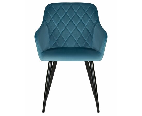 Набор 2 шт Стул обеденный DOBRIN ROBERT, черные матовые ножки, велюр V108-108 Морская волна, Вариант: черные матовые ножки, велюр V108-108 Морская волна, изображение 7 | Интернет магазин мебели и декора LifeDekor