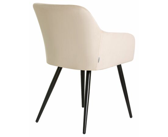 Набор 2 шт Стул обеденный DOBRIN ROBERT, черные матовые ножки, велюр V108-98 Бежевый, Вариант: черные матовые ножки, велюр V108-98 Бежевый, изображение 5 | Интернет магазин мебели и декора LifeDekor
