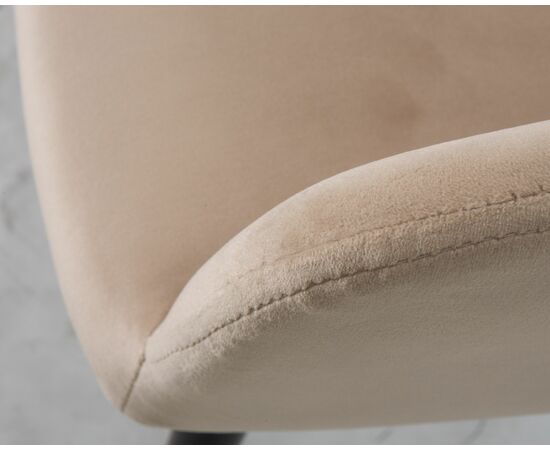 Набор 2 шт Стул обеденный DOBRIN ROBERT, черные матовые ножки, велюр V108-98 Бежевый, Вариант: черные матовые ножки, велюр V108-98 Бежевый, изображение 10 | Интернет магазин мебели и декора LifeDekor