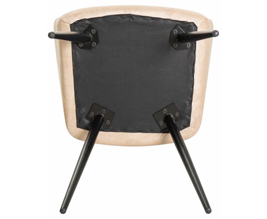 Набор 2 шт Стул обеденный DOBRIN ROBERT, черные матовые ножки, велюр V108-98 Бежевый, Вариант: черные матовые ножки, велюр V108-98 Бежевый, изображение 11 | Интернет магазин мебели и декора LifeDekor