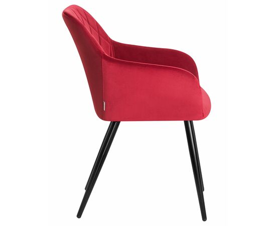 Набор 2 шт Стул обеденный DOBRIN ROBERT, черные матовые ножки, велюр V108-37 Бордовый, Вариант: черные матовые ножки, велюр V108-37 Бордовый, изображение 4 | Интернет магазин мебели и декора LifeDekor