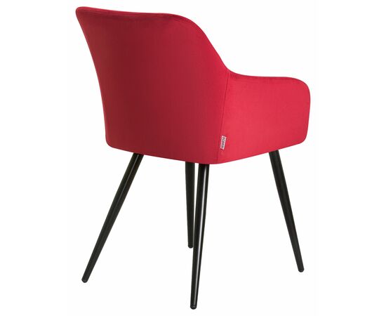 Набор 2 шт Стул обеденный DOBRIN ROBERT, черные матовые ножки, велюр V108-37 Бордовый, Вариант: черные матовые ножки, велюр V108-37 Бордовый, изображение 5 | Интернет магазин мебели и декора LifeDekor