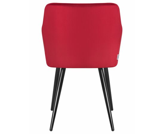 Набор 2 шт Стул обеденный DOBRIN ROBERT, черные матовые ножки, велюр V108-37 Бордовый, Вариант: черные матовые ножки, велюр V108-37 Бордовый, изображение 6 | Интернет магазин мебели и декора LifeDekor