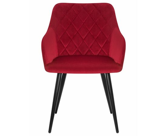 Набор 2 шт Стул обеденный DOBRIN ROBERT, черные матовые ножки, велюр V108-37 Бордовый, Вариант: черные матовые ножки, велюр V108-37 Бордовый, изображение 7 | Интернет магазин мебели и декора LifeDekor