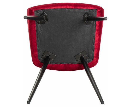 Набор 2 шт Стул обеденный DOBRIN ROBERT, черные матовые ножки, велюр V108-37 Бордовый, Вариант: черные матовые ножки, велюр V108-37 Бордовый, изображение 10 | Интернет магазин мебели и декора LifeDekor