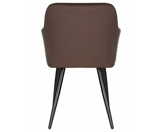 Набор 2 шт Стул обеденный DOBRIN ROBERT, черные матовые ножки, велюр V108-76 Горький шоколад, Вариант: черные матовые ножки, велюр V108-76 Горький шоколад, изображение 6 | Интернет магазин мебели и декора LifeDekor