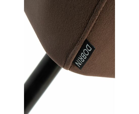 Набор 2 шт Стул обеденный DOBRIN ROBERT, черные матовые ножки, велюр V108-76 Горький шоколад, Вариант: черные матовые ножки, велюр V108-76 Горький шоколад, изображение 9 | Интернет магазин мебели и декора LifeDekor