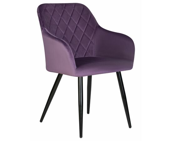 Набор 2 шт Стул обеденный DOBRIN ROBERT, черные матовые ножки, велюр V108-45 Темно-фиолетовый, Вариант: черные матовые ножки, велюр V108-45 Темно-фиолетовый, изображение 2 | Интернет магазин мебели и декора LifeDekor