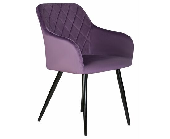 Набор 2 шт Стул обеденный DOBRIN ROBERT, черные матовые ножки, велюр V108-45 Темно-фиолетовый, Вариант: черные матовые ножки, велюр V108-45 Темно-фиолетовый, изображение 3 | Интернет магазин мебели и декора LifeDekor