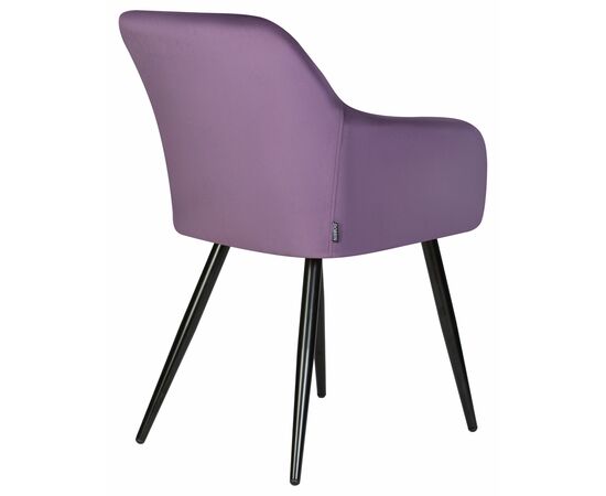 Набор 2 шт Стул обеденный DOBRIN ROBERT, черные матовые ножки, велюр V108-45 Темно-фиолетовый, Вариант: черные матовые ножки, велюр V108-45 Темно-фиолетовый, изображение 5 | Интернет магазин мебели и декора LifeDekor