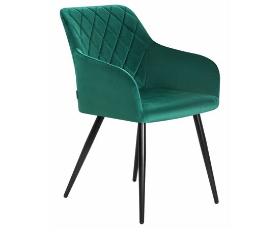 Набор 2 шт Стул обеденный DOBRIN ROBERT, черные матовые ножки, велюр V108-64 Зелёный, Вариант: черные матовые ножки, велюр V108-64 Зелёный, изображение 3 | Интернет магазин мебели и декора LifeDekor