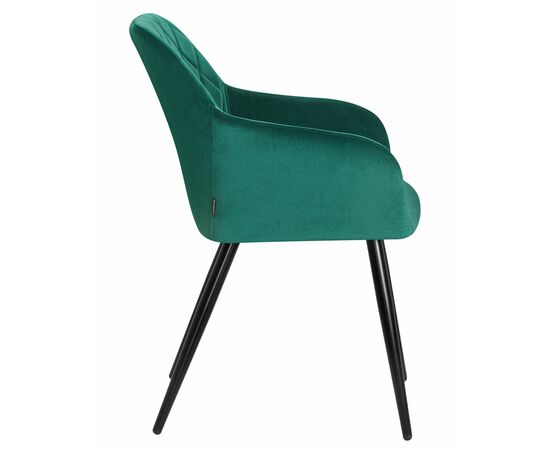 Набор 2 шт Стул обеденный DOBRIN ROBERT, черные матовые ножки, велюр V108-64 Зелёный, Вариант: черные матовые ножки, велюр V108-64 Зелёный, изображение 4 | Интернет магазин мебели и декора LifeDekor