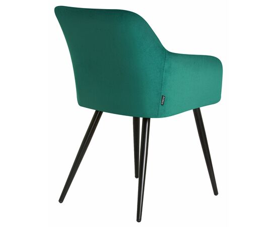 Набор 2 шт Стул обеденный DOBRIN ROBERT, черные матовые ножки, велюр V108-64 Зелёный, Вариант: черные матовые ножки, велюр V108-64 Зелёный, изображение 5 | Интернет магазин мебели и декора LifeDekor