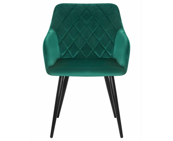 Набор 2 шт Стул обеденный DOBRIN ROBERT, черные матовые ножки, велюр V108-64 Зелёный, Вариант: черные матовые ножки, велюр V108-64 Зелёный, изображение 7 | Интернет магазин мебели и декора LifeDekor