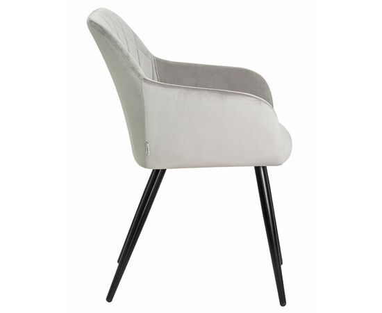 Набор 2 шт Стул обеденный DOBRIN ROBERT, черные матовые ножки, велюр V108-81 Серый, Вариант: черные матовые ножки, велюр V108-81 Серый, изображение 4 | Интернет магазин мебели и декора LifeDekor