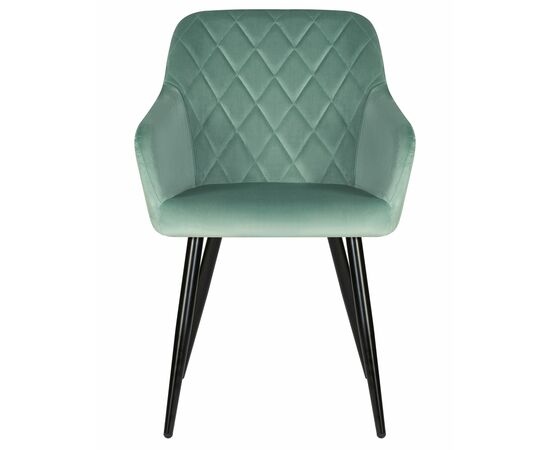 Набор 2 шт Стул обеденный DOBRIN ROBERT, черные матовые ножки, велюр V108-118 Мятный, Вариант: черные матовые ножки, велюр V108-118 Мятный, изображение 7 | Интернет магазин мебели и декора LifeDekor