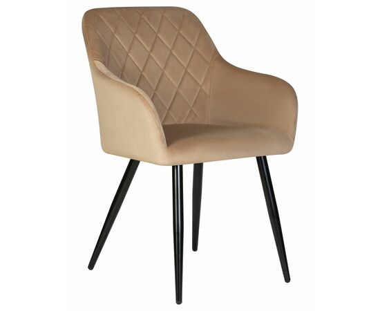 Набор 2 шт Стул обеденный DOBRIN ROBERT, черные матовые ножки, велюр V108-104 Мокко, Вариант: черные матовые ножки, велюр V108-104 Мокко, изображение 2 | Интернет магазин мебели и декора LifeDekor