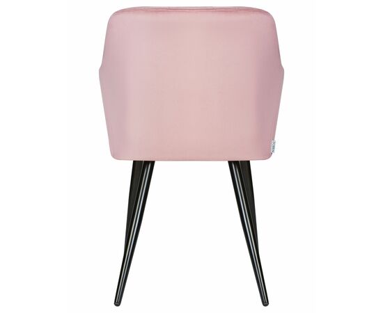 Набор 2 шт Стул обеденный DOBRIN ROBERT, черные матовые ножки, велюр V108-15 Розовый, Вариант: черные матовые ножки, велюр V108-15 Розовый, изображение 6 | Интернет магазин мебели и декора LifeDekor