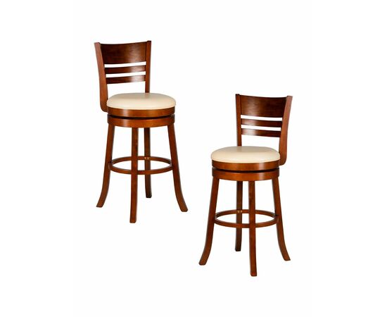 Набор 2 шт Вращающийся полубарный стул DOBRIN WILLIAM COUNTER, шоколад, кремовый, Вариант: шоколад, кремовый | Интернет магазин мебели и декора LifeDekor