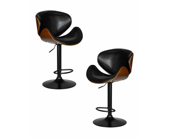 Набор 2 шт Стул барный DOBRIN JACK BLACK, цвет черный глянец PU ABD 002, Вариант: цвет черный глянец PU ABD 002 | Интернет магазин мебели и декора LifeDekor