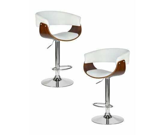 Набор 2 шт Стул барный DOBRIN OSTIN, цвет белый PU ABA 008, Вариант: цвет белый PU ABA 008 | Интернет магазин мебели и декора LifeDekor