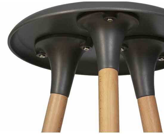 Набор 4 шт Табурет барный DOBRIN ROYCE, ножки светлый бук, цвет темно-серый (GR-04), Вариант: ножки светлый бук, цвет тёмно-серый (GR-04), изображение 7 | Интернет магазин мебели и декора LifeDekor