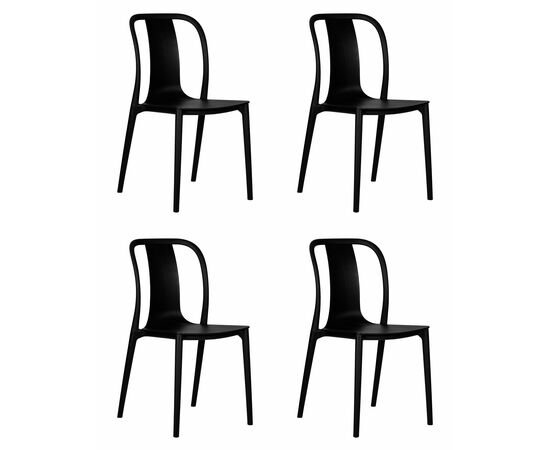 Набор 4 шт Стул обеденный DOBRIN ADAM, черный, Вариант: чёрный | Интернет магазин мебели и декора LifeDekor