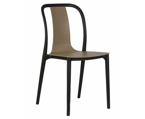 Набор 4 шт Стул обеденный DOBRIN ADAM, черный/бежевый, Вариант: черный/бежевый, изображение 2 | Интернет магазин мебели и декора LifeDekor