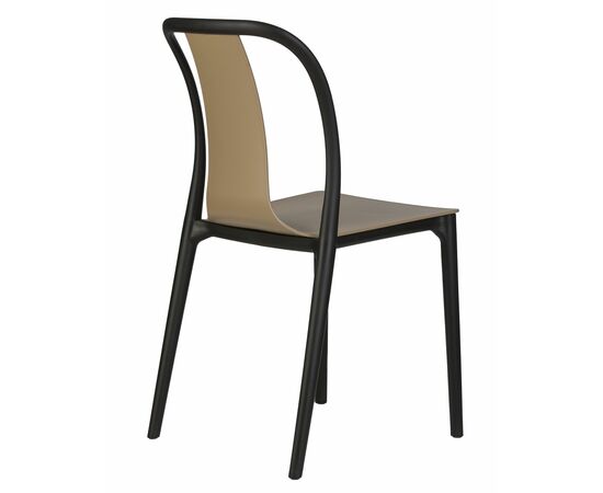 Набор 4 шт Стул обеденный DOBRIN ADAM, черный/бежевый, Вариант: черный/бежевый, изображение 5 | Интернет магазин мебели и декора LifeDekor