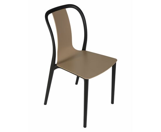 Набор 4 шт Стул обеденный DOBRIN ADAM, черный/бежевый, Вариант: черный/бежевый, изображение 8 | Интернет магазин мебели и декора LifeDekor