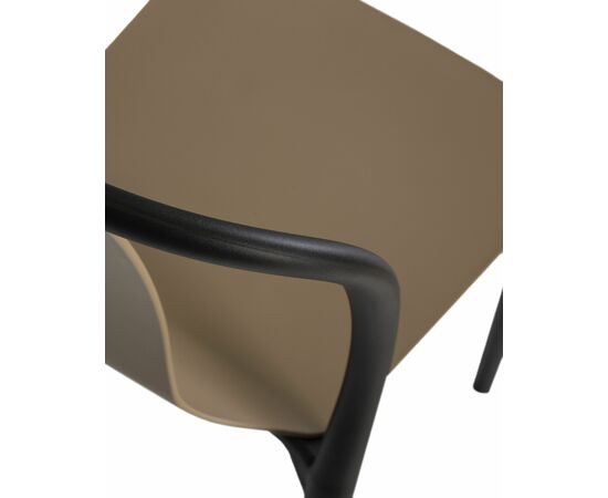 Набор 4 шт Стул обеденный DOBRIN ADAM, черный/бежевый, Вариант: черный/бежевый, изображение 9 | Интернет магазин мебели и декора LifeDekor