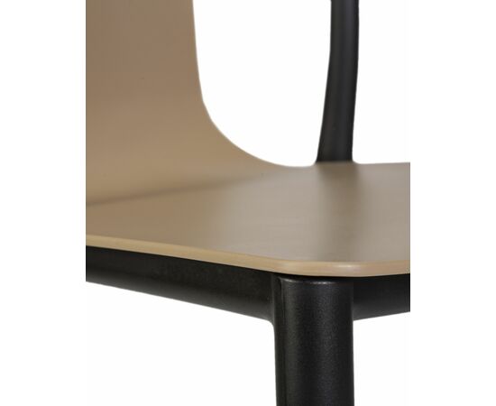 Набор 4 шт Стул обеденный DOBRIN ADAM, черный/бежевый, Вариант: черный/бежевый, изображение 10 | Интернет магазин мебели и декора LifeDekor