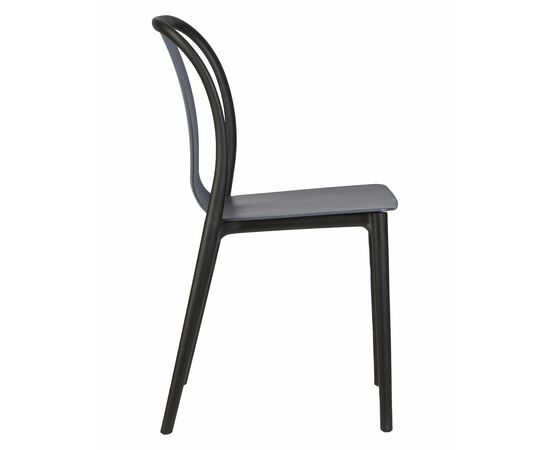 Набор 4 шт Стул обеденный DOBRIN ADAM, черный/серо-голубой, Вариант: черный/серо-голубой, изображение 4 | Интернет магазин мебели и декора LifeDekor