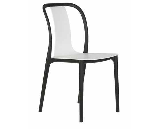 Набор 4 шт Стул обеденный DOBRIN ADAM, черный/белый, Вариант: черный/белый, изображение 3 | Интернет магазин мебели и декора LifeDekor