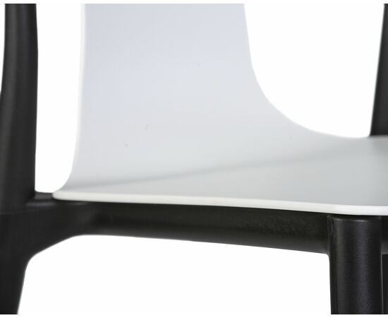 Набор 4 шт Стул обеденный DOBRIN ADAM, черный/белый, Вариант: черный/белый, изображение 9 | Интернет магазин мебели и декора LifeDekor