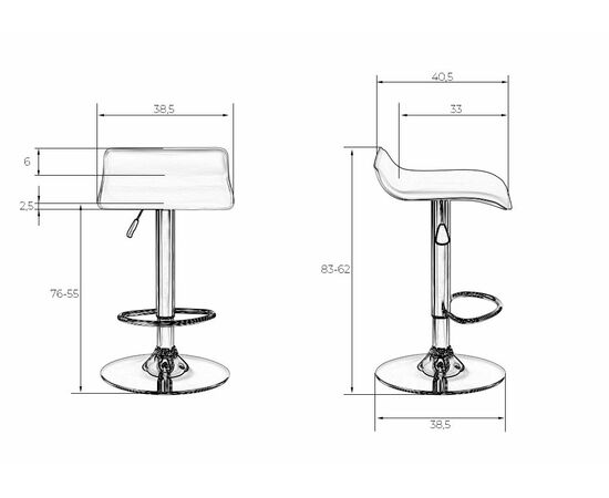 Набор 2 шт Стул барный DOBRIN TOMMY, серый, Вариант: серый, изображение 10 | Интернет магазин мебели и декора LifeDekor