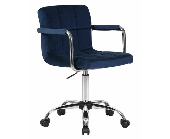 Набор 2 шт Офисное кресло для персонала DOBRIN TERRY, синий велюр (MJ9-117), Вариант: синий велюр (MJ9-117), изображение 3 | Интернет магазин мебели и декора LifeDekor