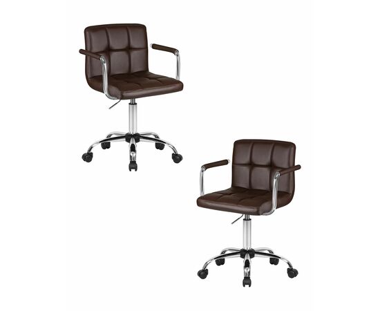 Набор 2 шт Офисное кресло для персонала DOBRIN TERRY, коричневый, Вариант: коричневый | Интернет магазин мебели и декора LifeDekor