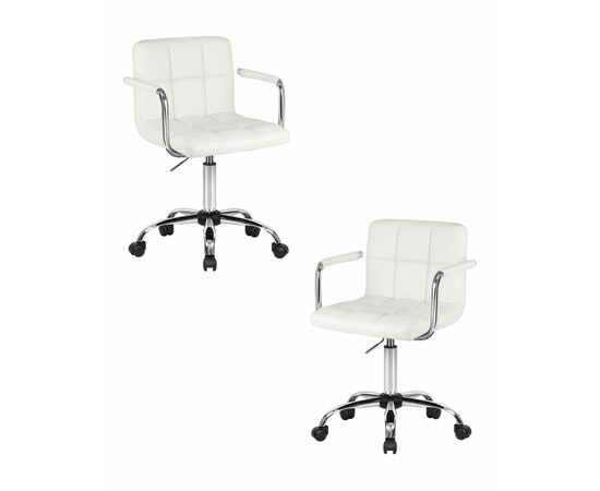 Набор 2 шт Офисное кресло для персонала DOBRIN TERRY, белый, Вариант: белый | Интернет магазин мебели и декора LifeDekor