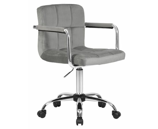 Набор 2 шт Офисное кресло для персонала DOBRIN TERRY, серый велюр (MJ9-75), Вариант: серый велюр (MJ9-75), изображение 3 | Интернет магазин мебели и декора LifeDekor