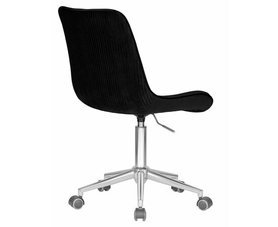 Набор 2 шт Кресло офисное DOBRIN DORA, чёрный велюр (1922-21), хромированная сталь, Вариант: чёрный велюр (1922-21), хромированная сталь, изображение 5 | Интернет магазин мебели и декора LifeDekor