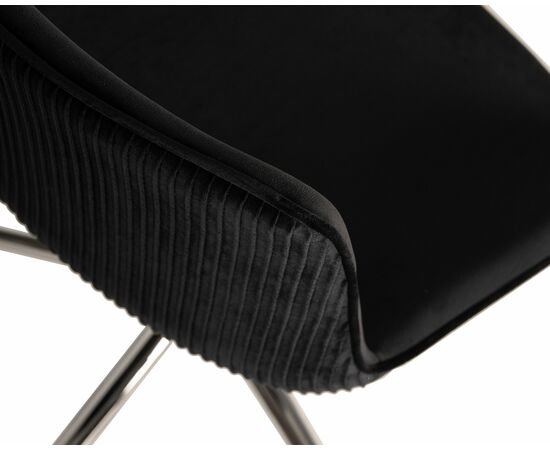 Набор 2 шт Кресло офисное DOBRIN DORA, чёрный велюр (1922-21), хромированная сталь, Вариант: чёрный велюр (1922-21), хромированная сталь, изображение 10 | Интернет магазин мебели и декора LifeDekor