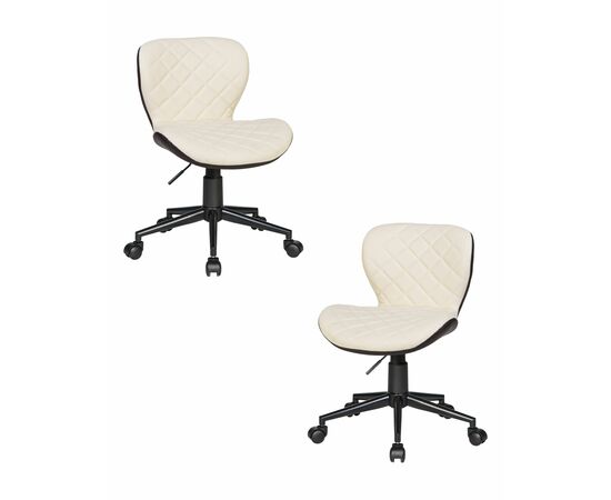 Набор 2 шт Офисное кресло для персонала DOBRIN RORY, кремово-коричневый, Вариант: кремово-коричневый | Интернет магазин мебели и декора LifeDekor