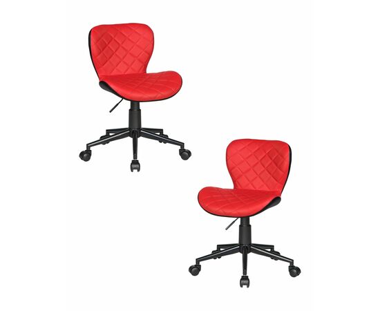 Набор 2 шт Офисное кресло для персонала DOBRIN RORY, красно-чёрный, Вариант: красно-чёрный | Интернет магазин мебели и декора LifeDekor