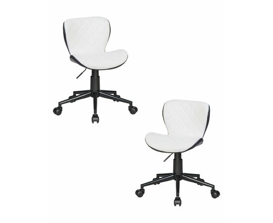 Набор 2 шт Офисное кресло для персонала DOBRIN RORY, бело-чёрный, Вариант: бело-чёрный | Интернет магазин мебели и декора LifeDekor