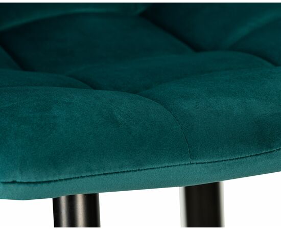 Набор 2 шт Стул барный DOBRIN NICOLE, черные матовые ножки, морской волны велюр (108-119), Вариант: черные матовые ножки, морской волны велюр (108-119), изображение 9 | Интернет магазин мебели и декора LifeDekor